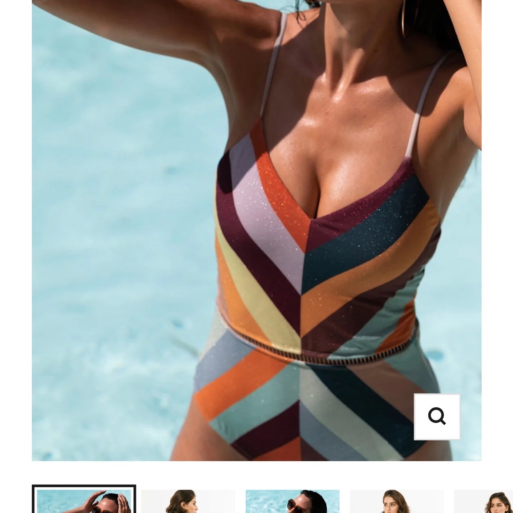 Biliblond fashion Arava 70’s Stripes Swimsuit